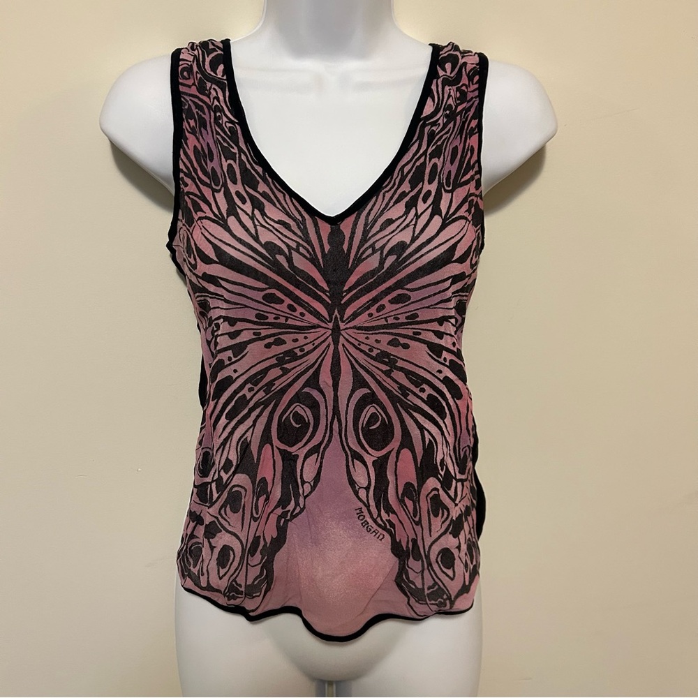 Women's Pink Butterfly Tank Top